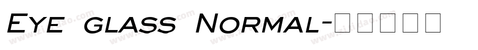 Eye glass Normal字体转换